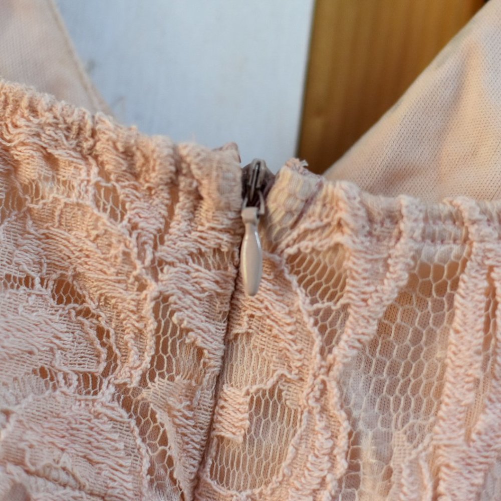Nasty Gal Little By Little Lace Blush Mini Dress - Picture 6 of 8